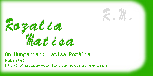 rozalia matisa business card