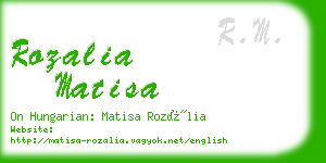 rozalia matisa business card